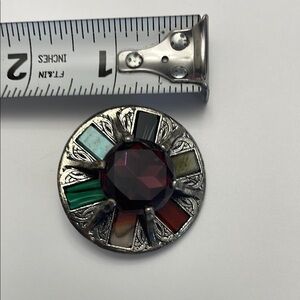 Multicolor Gemstone Brooch